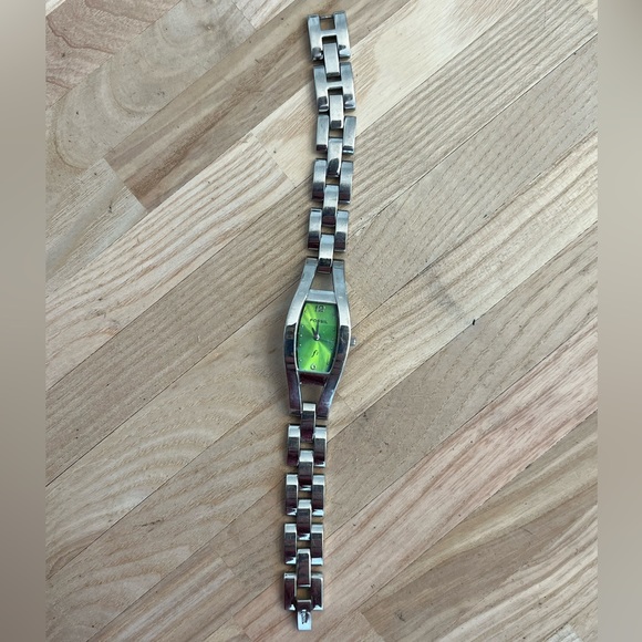 Fossil Ladies Watch Metallic Green Dial Stainless Steel Bracelet F2 - Picture 4 of 9